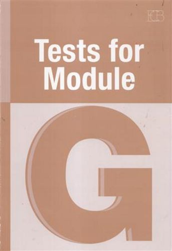 טסטס פור מודול TESTS FOR MODULE  G