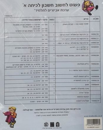 פשוט לחשוב חשבון א'-אביזרים