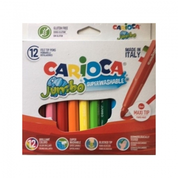 טושים עבים קריוקה CARIOCA JUMBO מארז 12 יח'